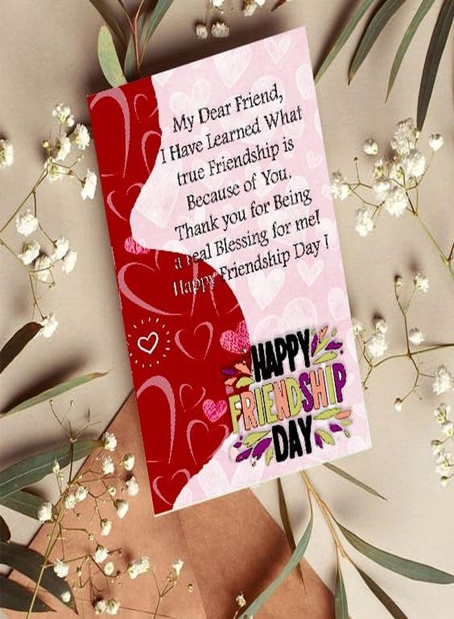 PICKKART Friendship Day Greeting Card with Red Envelope, Heart Design and Heartfelt Message - Image 4